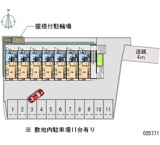 ★手数料０円★日立市中成沢町４丁目　月極駐車場（LP）